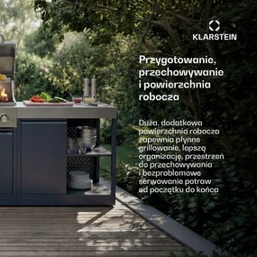 Klarstein WaldChef Wodoodporna Blat Szafka do Kuchni Ogrodowej Antracyt