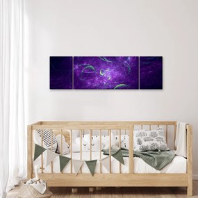 Obraz - fioletowa abstrakcja (170x50 cm)