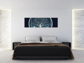 Obraz – Magiczne drzewo z jeleniem II. (170x50 cm)