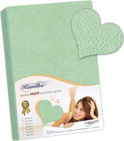 Bellatex prześcieradło frotte jasnozielony, 180 x 200 cm