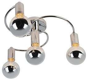 Lampa sufitowa art deco chrom 4-światłowa - Facil ArtDeco Oswietlenie wewnetrzne