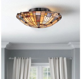 Quoizel QZ-INGLENOOK-F-SMALL-Lampa sufitowa INGLENOOK 2xE27/60W/230V śr. 40,7 cm