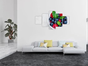 Obraz- miska z leśnymi owocami (125x70 cm)