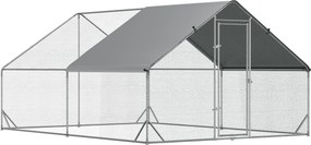 PawHut PewHut XXL kurnik zewnętrzny z kloszem stalowym 3 x 4 x 2 m