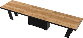 Stół z dębowym dekorem na blacie Grande Hubertus rozkładany do 412