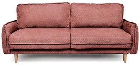 Czerwona rozkładana sofa z materiału bouclé 215 cm Patti – Bonami Selection