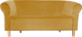 Sofa Milo tkanina Welur wygodna sofa tapicerowana do salonu i poczekalni : Kolor nogi - Drewno, Kolor tkaniny - VELVET - MG15, Typ tkaniny - Velvet, Wysokość nogi - 15 cm