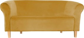Sofa Milo tkanina Welur : Kolor nogi - Drewno, Kolor tkaniny - VELVET - MG15, Typ tkaniny - Velvet, Wysokość nogi - 15 cm