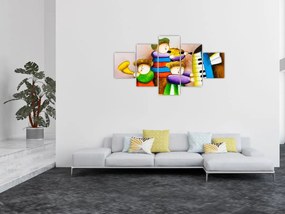 Obraz - Muzycy, malarstwo (125x70 cm)