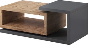 Stolik kawowy BOTA 120x60 antracyt/dąb ribbec