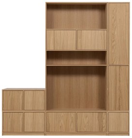 Regał modułowy w dekorze dębu 227x243 cm Modulair – vtwonen