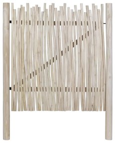 Furtka z drewna tekowego – dł. 117 × wys. 120 cm jasnodrewniana – EDANA