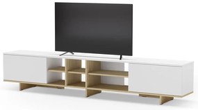 Biała szafka pod TV 230x44 cm Cequoia – Marckeric