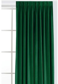 Zielona aksamitna zasłona częściowo zaciemniająca (dimout) 265x300 cm Velto – Filumi