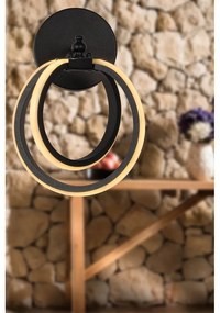 Czarny metalowy kinkiet LED Sezen – Squid Lighting