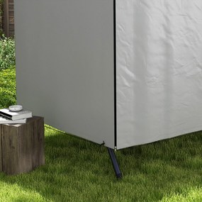 Outsunny Osłona na Meble Ogrodowe, Pokrowiec Ochronny dla Mebli Zewnętrznych, 215 cm x 155 cm x 150 cm, Szary