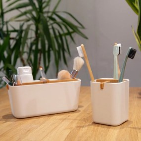 Biały organizer łazienkowy Compactor Ecologic, 8,4x7,8 cm