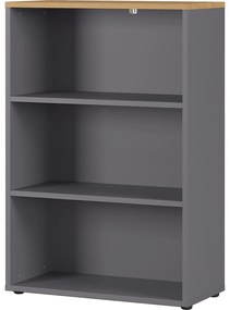 Antracytowy regał w dekorze dębu 80x120 cm Agenda – Germania