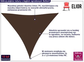 Brązowy żagiel ogrodowy - Norea