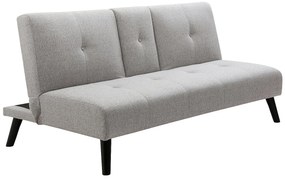 Kanapa rozkładana 3-osobowa z jasnej szarej tkaniny z półką CLOSIPA