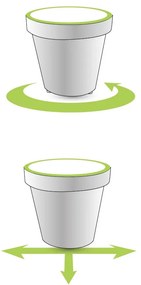 Szaro-fioletowa doniczka Gardenico Metro Twist, ø 29,5 cm