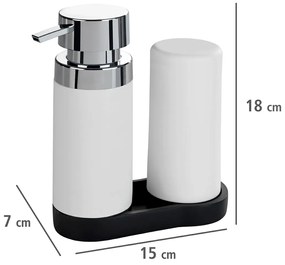 Dozownik z pompką do mydła, zestaw 2w1 do kuchni lub łazienki - 250 ml, WENKO