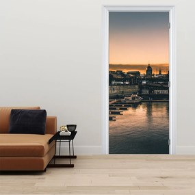 Fototapeta na drzwi - Miasto portowe (95x205cm)