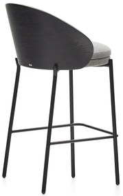 Czarno-szary hoker (wysokość siedziska 65 cm) Eamy – Kave Home