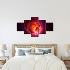 Nowoczesny obraz różowej abstrakcji (125x70 cm)