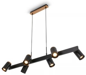 Briloner 4059065 - Lampa wisząca na linkach ERA 6xGU10/10W/230V czarna