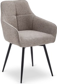 Krzesło Tapicerowane Obrotowe do Salonu LARISA Cappuccino Nowoczesne