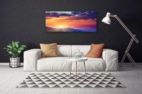 Obraz canvas Promienie Słońca nad Szczytami