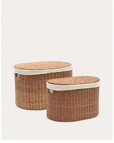 Rattanowe koszyki zestaw 2 szt. 50x36x32 cm Indali – Kave Home