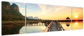 Obraz drewnianego molo (170x50 cm)