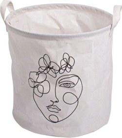 Kosz z nadrukiem GUSTA 30x30 cm, biały