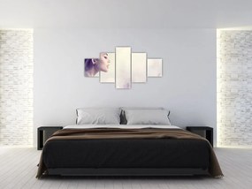Obraz kobiety z lawendą (125x70 cm)