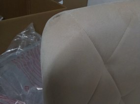 PROMOCJA Kremowe aksamitne krzesło LIBRA BUTTER CREAM II. jakość