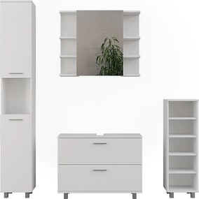Zestaw mebli łazienkowych biały 80.2x33x60.8 ilias