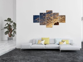 Obraz - palmy pośród chmur (125x70 cm)