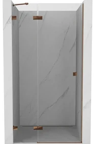 Mexen Lunar drzwi prysznicowe uchylne lewe 70 cm, transparent, różowe złoto - 834-070-000-60-00-L