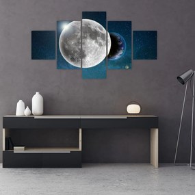 Obraz - Ziemia w zaćmieniu Księżyca (125x70 cm)