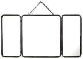 Lustro fryzjerskie vintage CERONE E - Dł. 60 x Wys. 112 cm - Szary metal