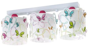 Dalber D-62143 - Dziecięca lampa sufitowa BUTTERFLY 3xE27/60W/230V