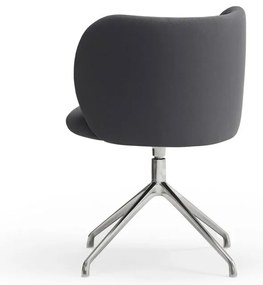 Ciemnoszary tapicerowany fotel jadalniany Mogi – Teulat