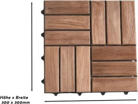 11 paneli podłogowych 1 m² na taras 30x30x2 cm