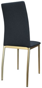 Krzesło tapicerowane ALAN stelaż złoty Sawana 80