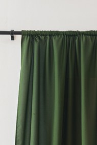 Ciemnozielona zasłona OXFORD 140x250 cm Zawieszanie: Metalowe pierścienie