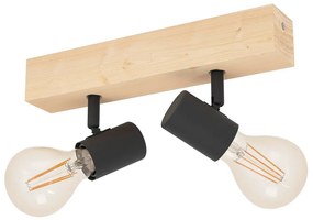 Lampa sufitowa w czarno-naturalnym kolorze 5x30 cm TOWNSHEND 3 – EGLO