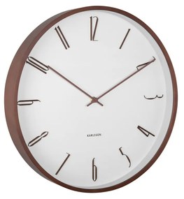 Karlsson 6014WH designerski zegar ścienny biały,średnica  40 cm