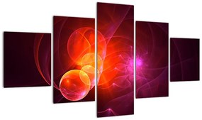 Nowoczesny obraz różowej abstrakcji (125x70 cm)